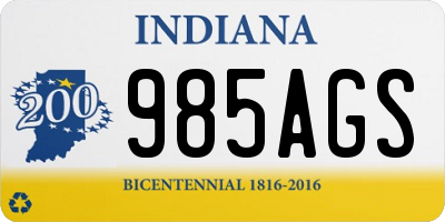 IN license plate 985AGS