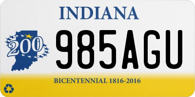 IN license plate 985AGU