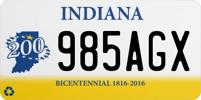 IN license plate 985AGX