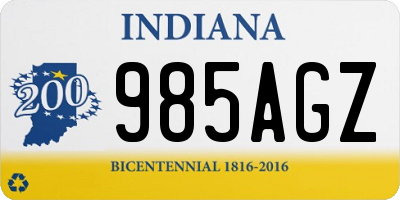 IN license plate 985AGZ