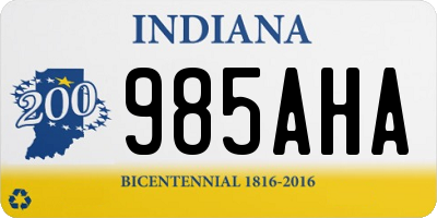IN license plate 985AHA