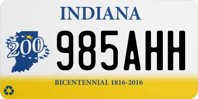 IN license plate 985AHH