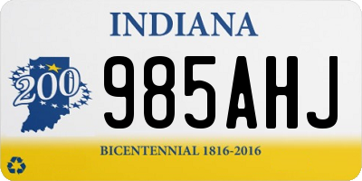 IN license plate 985AHJ
