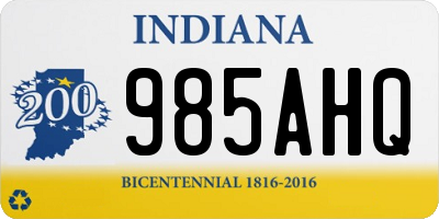 IN license plate 985AHQ