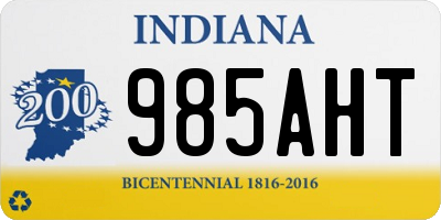 IN license plate 985AHT