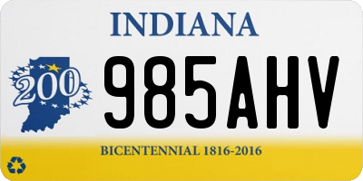 IN license plate 985AHV