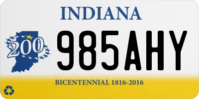 IN license plate 985AHY