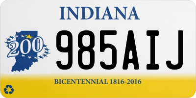 IN license plate 985AIJ