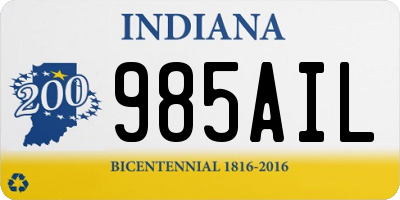 IN license plate 985AIL