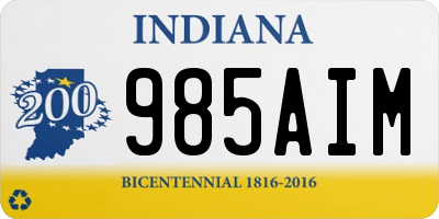 IN license plate 985AIM