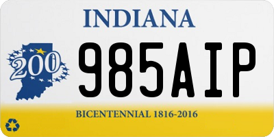 IN license plate 985AIP