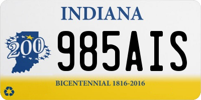 IN license plate 985AIS