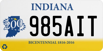 IN license plate 985AIT