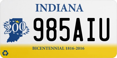 IN license plate 985AIU