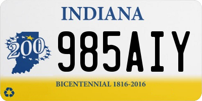 IN license plate 985AIY