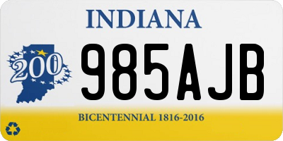 IN license plate 985AJB