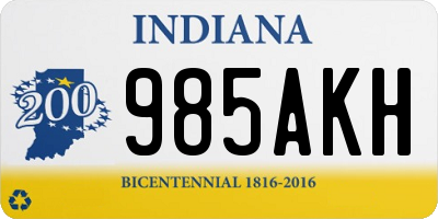 IN license plate 985AKH