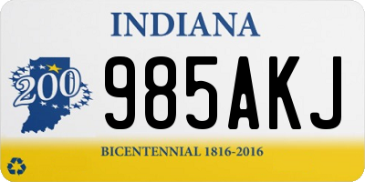 IN license plate 985AKJ