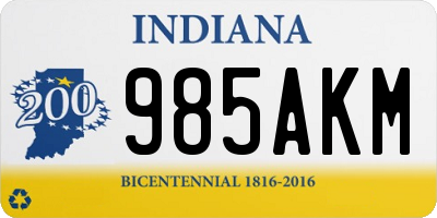 IN license plate 985AKM