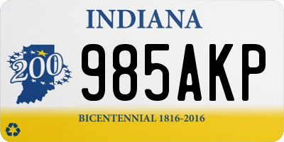 IN license plate 985AKP