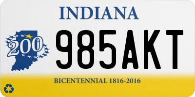 IN license plate 985AKT