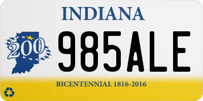 IN license plate 985ALE