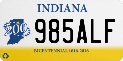 IN license plate 985ALF