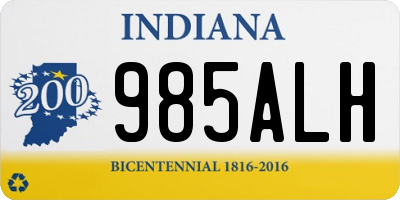 IN license plate 985ALH