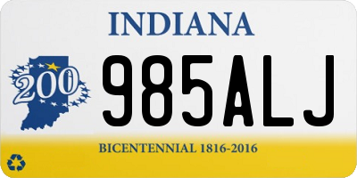 IN license plate 985ALJ