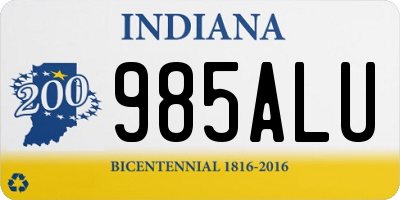 IN license plate 985ALU