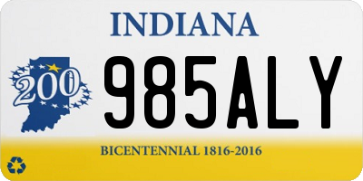 IN license plate 985ALY