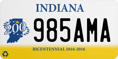 IN license plate 985AMA