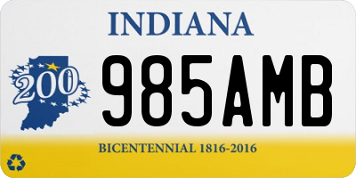 IN license plate 985AMB