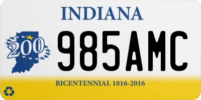 IN license plate 985AMC