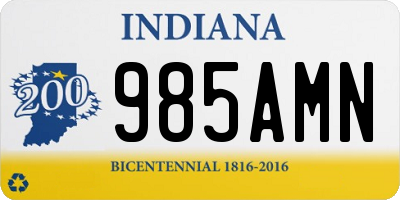 IN license plate 985AMN