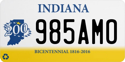 IN license plate 985AMO