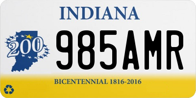 IN license plate 985AMR