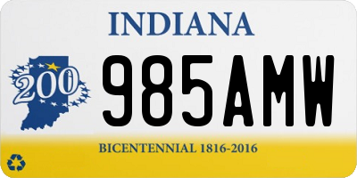 IN license plate 985AMW