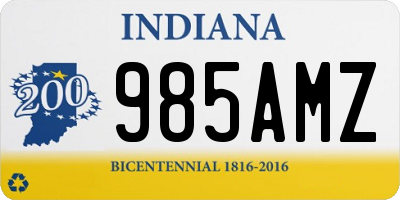 IN license plate 985AMZ