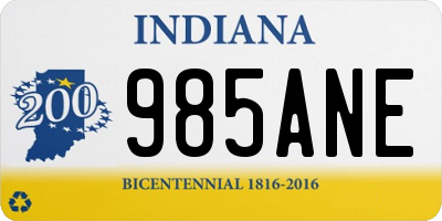 IN license plate 985ANE
