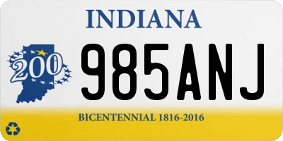 IN license plate 985ANJ