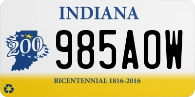 IN license plate 985AOW