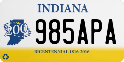 IN license plate 985APA