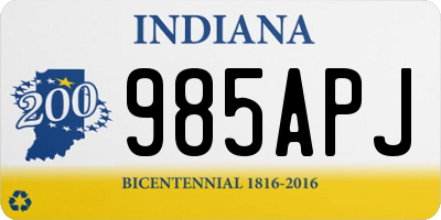 IN license plate 985APJ