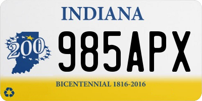 IN license plate 985APX