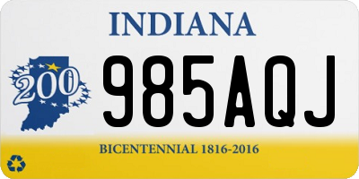 IN license plate 985AQJ