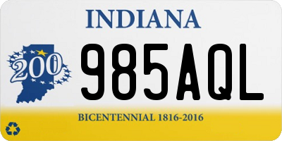 IN license plate 985AQL