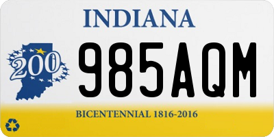 IN license plate 985AQM