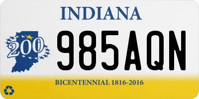 IN license plate 985AQN