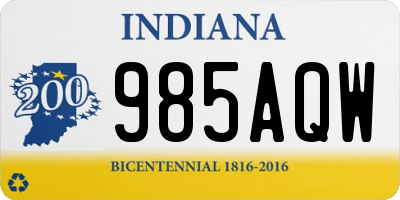 IN license plate 985AQW